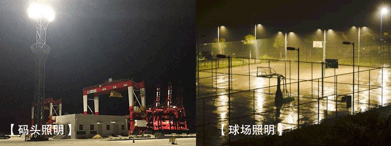LED企鵝防眩泛光燈應用於籃球場和碼頭茄子视频APP官网照明效果