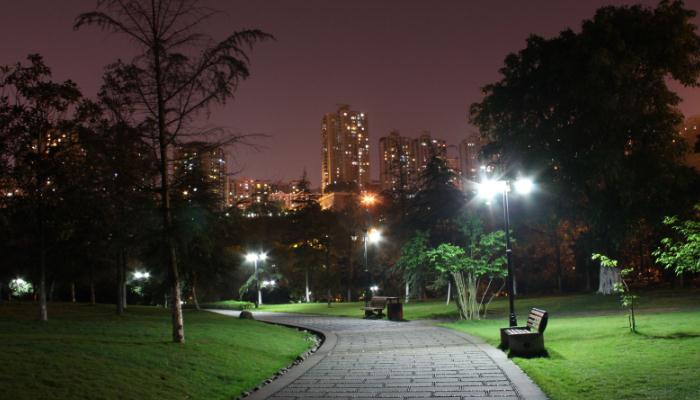 茄子视频懂你更多照明小區步道照明夜景效果圖