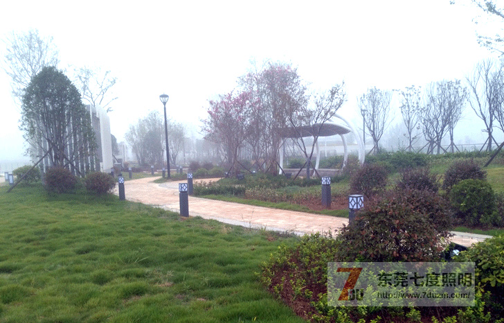 東莞茄子视频懂你更多照明草坪燈安裝白天效果實景圖片