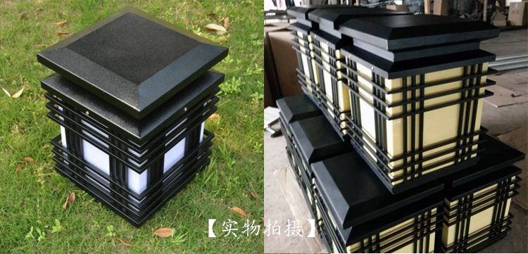茄子视频懂你更多照明(QDZTD-001)戶外方柱形大門柱頭燈實拍效果展示圖片