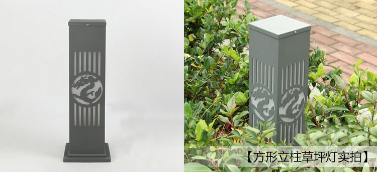 東莞茄子视频懂你更多照明(QDCPD-003)60cm中式方形立柱LED草坪燈實物圖片