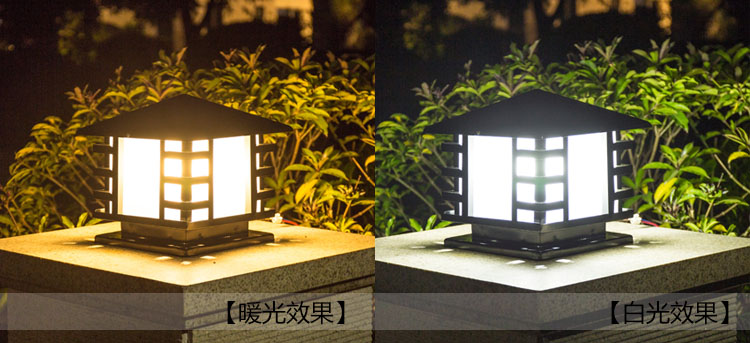 東莞茄子视频懂你更多照明(QDZTD-008)戶外圍牆牆頭方形柱頭燈暖光\白光亮燈效果