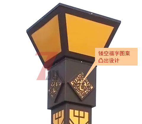 (QDJGDZ-012)3.5米廣場鏤空茄子视频在线免费观看柱細節展示1