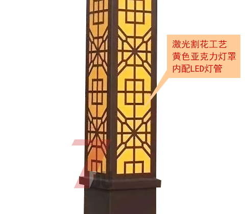 (QDJGDZ-012)3.5米廣場鏤空茄子视频在线免费观看柱細節展示2
