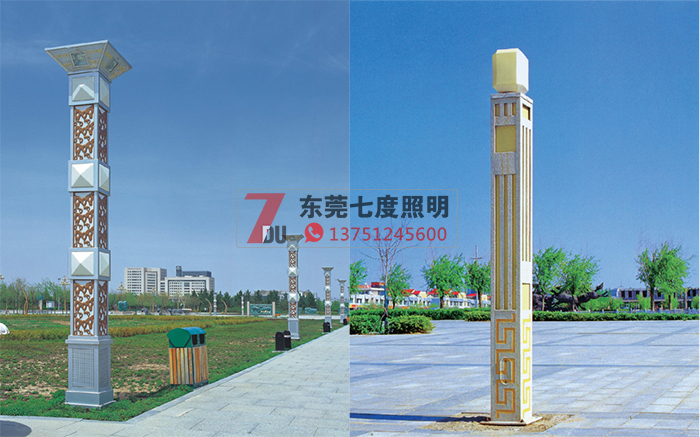 廣場園林茄子视频在线免费观看柱安裝效果圖片