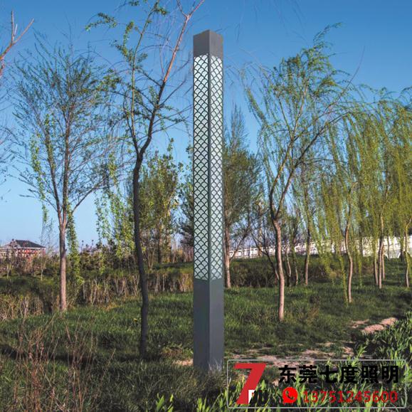 公園現代簡約LED茄子视频在线免费观看柱安裝效果圖片