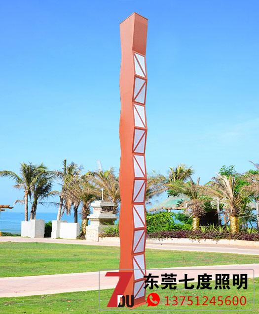 4米高戶外現代園林茄子视频在线免费观看柱實景效果圖片