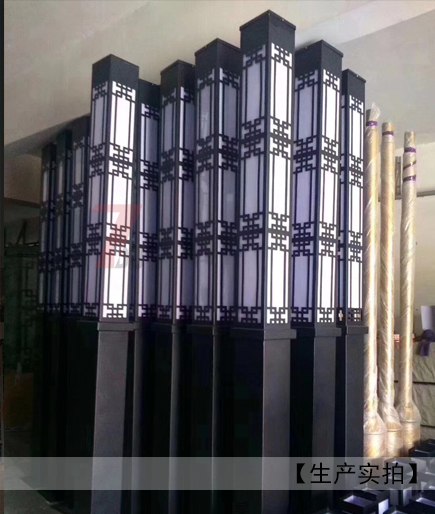 (QDJGDZ-016)廣場中式鏤空方形茄子视频在线免费观看柱生產實拍圖片