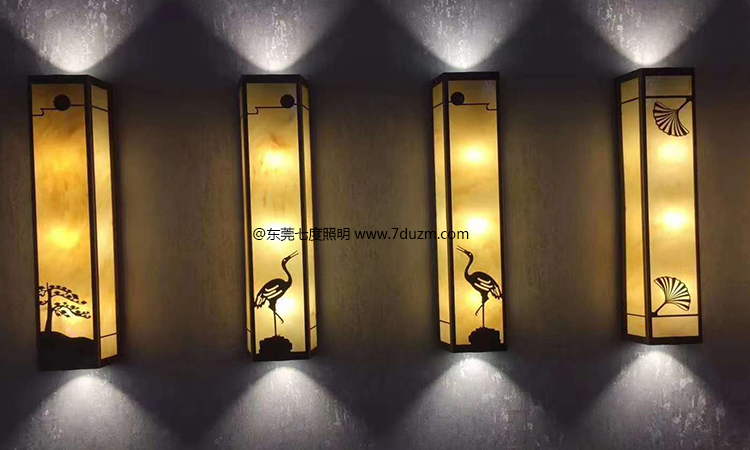 東莞茄子视频懂你更多照明簡約新中式室外景觀牆壁燈展示亮燈效果圖片