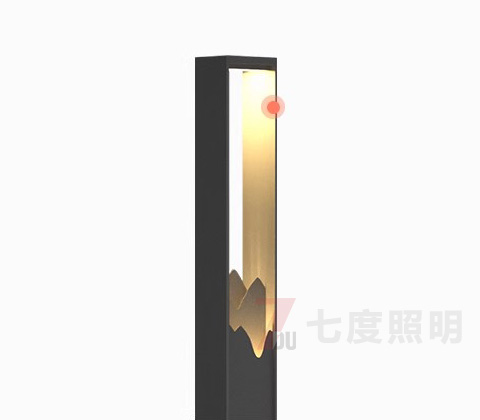 (QDTYD-XD020)現代方柱輕奢景觀庭院燈山水意境細節展示1